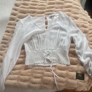 Vintage white Hollister crop top size large